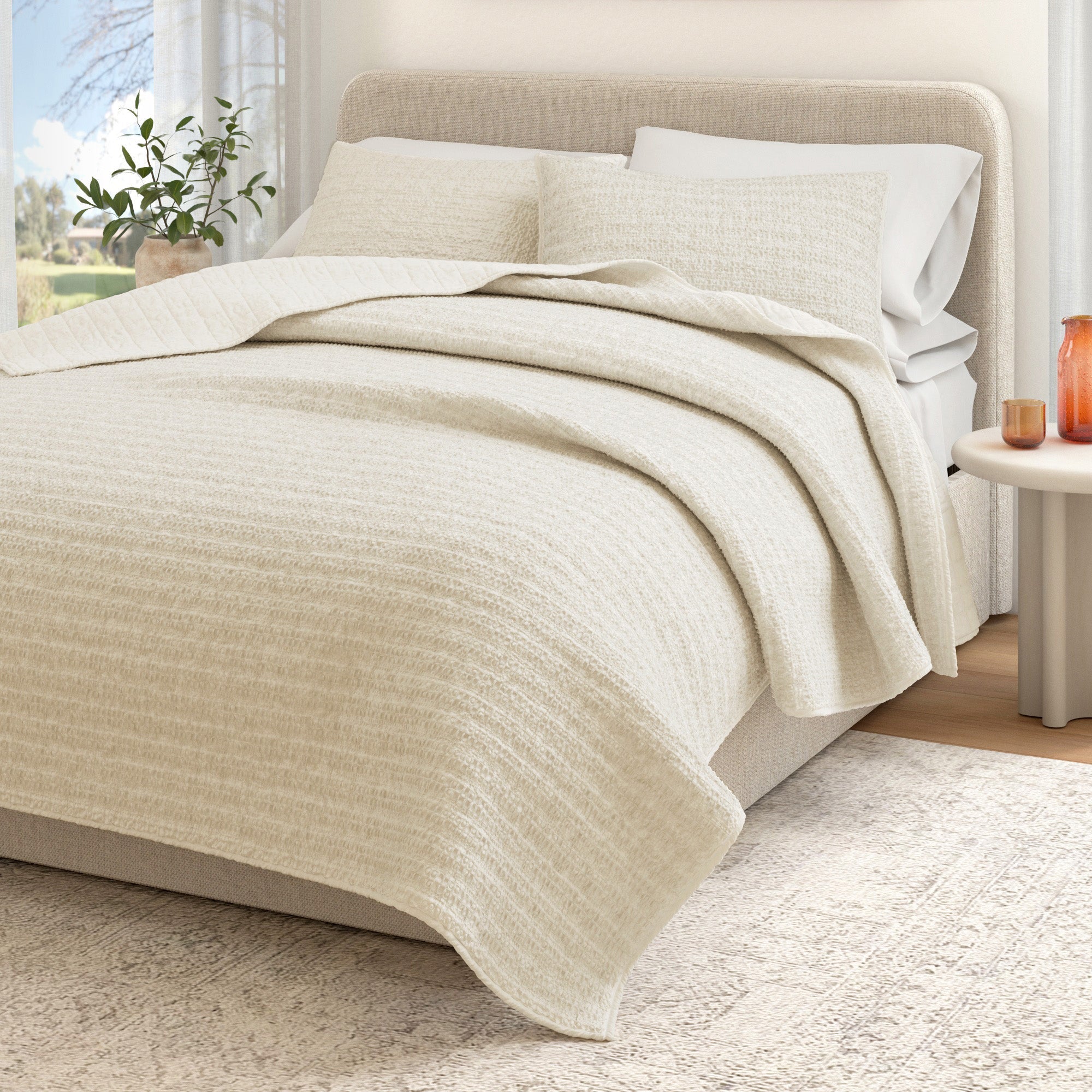 100% Cotton Honeycomb Quilt Set - Genevieve Collection