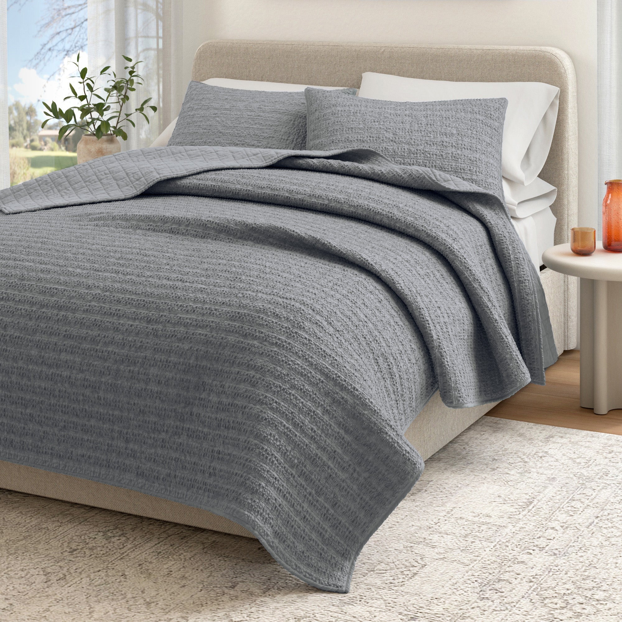 100% Cotton Honeycomb Quilt Set - Genevieve Collection