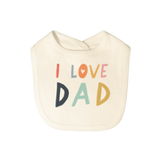 Finn + Emma graphic bib | love dad