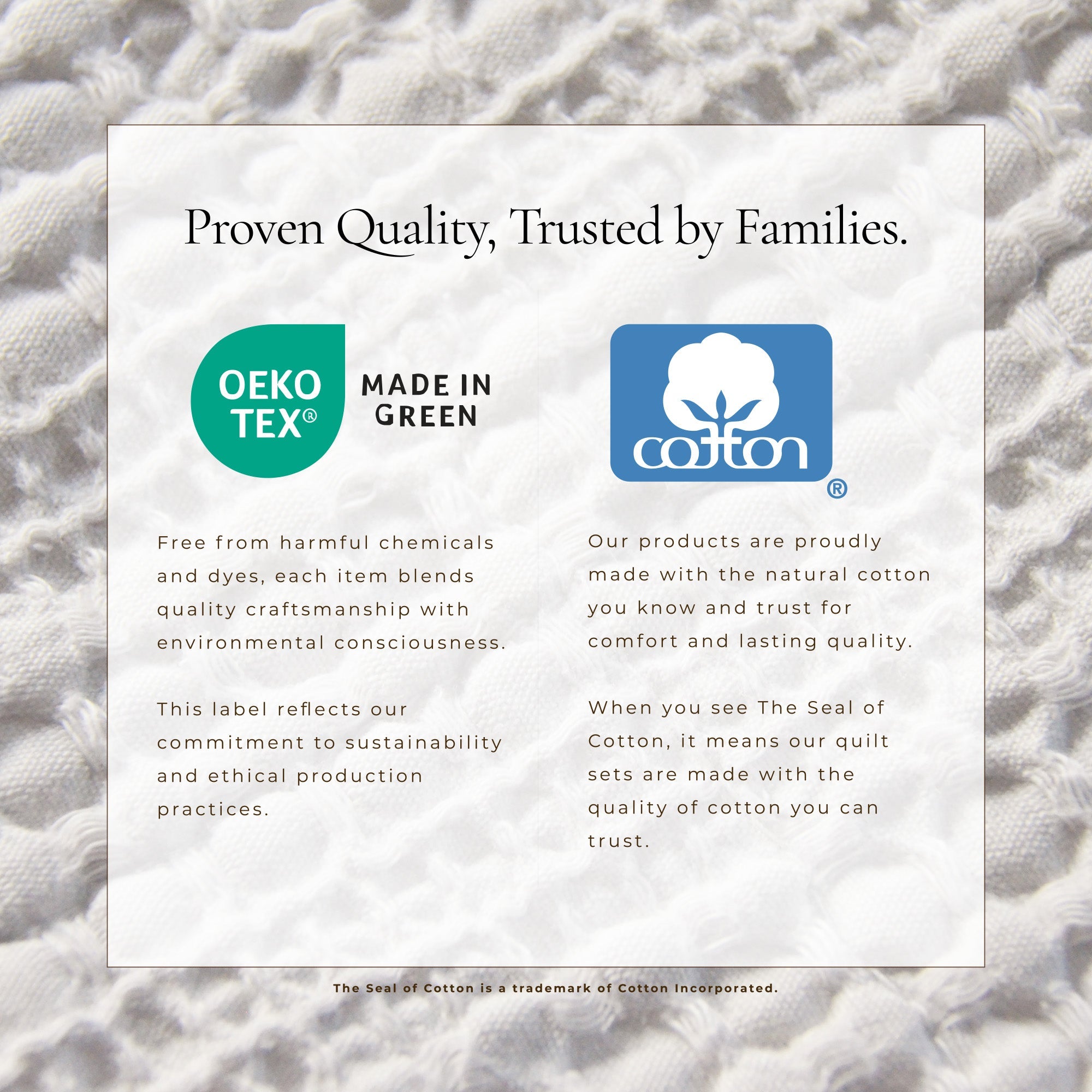 100% Cotton Honeycomb Quilt Set - Genevieve Collection