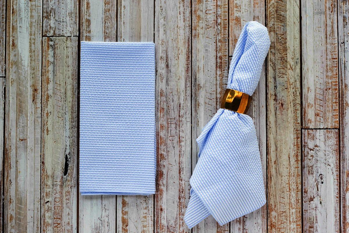 Seersucker Everyday Napkins, Set of 4