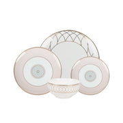 Pink & Gold Dinnerware Set - 16 Pieces
