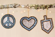 Peace, Love, Dreidel Ornament Set Holiday Decor