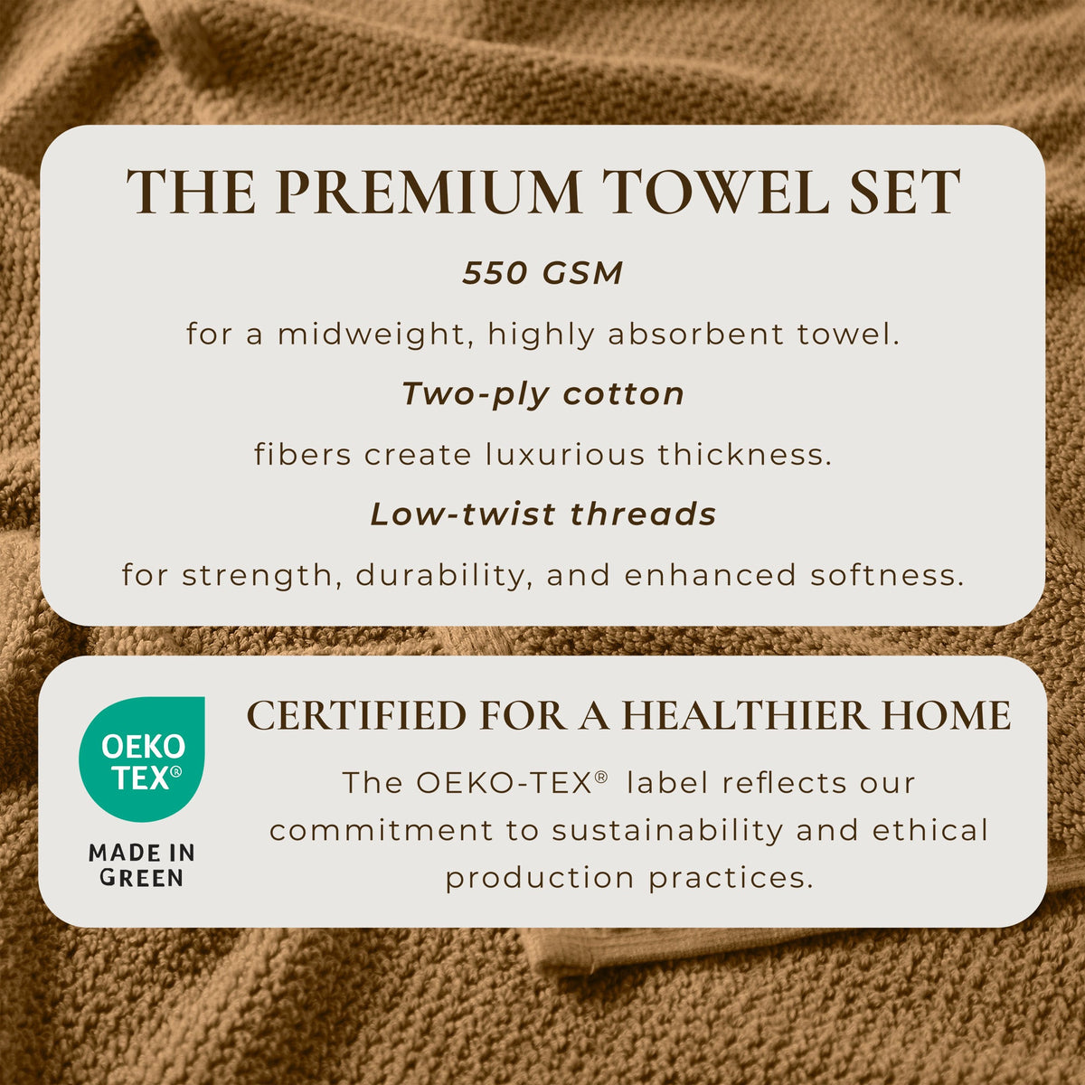 Cotton Textured Bath Towel Set - Acacia Collection
