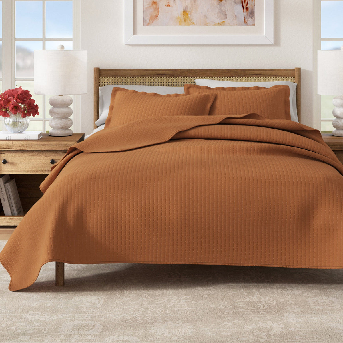3-Piece Solid Quilt - Alicia Collection