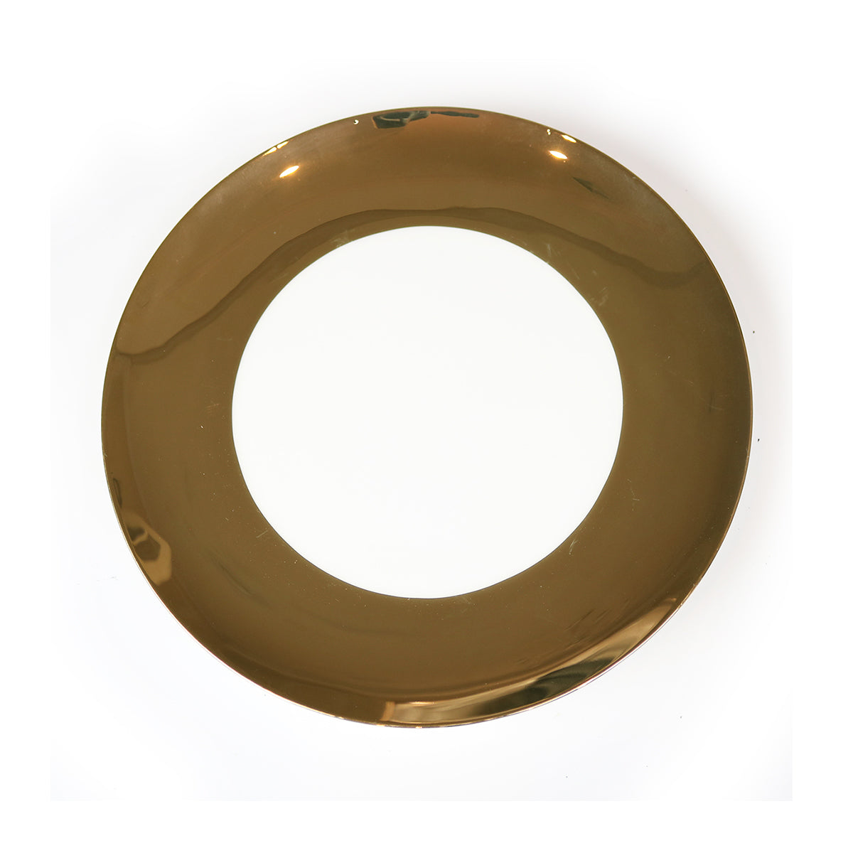 Shiny Wide Gold Rim Dinner Plate - Set of 4