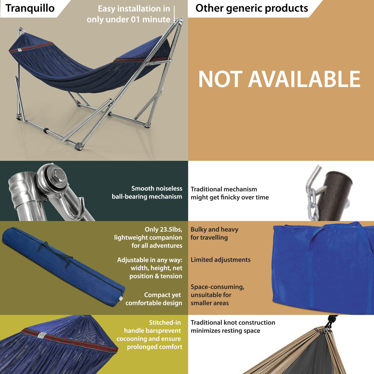 Tranquillo Original Stainless Steel Hammock Stand