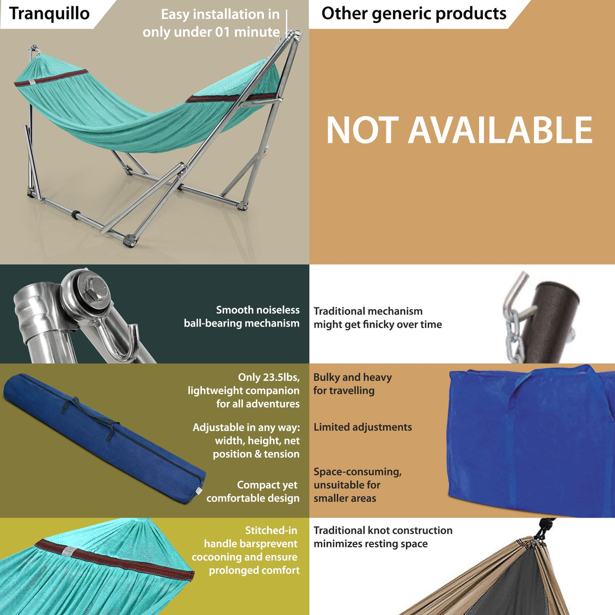 Tranquillo Original Stainless Steel Hammock Stand