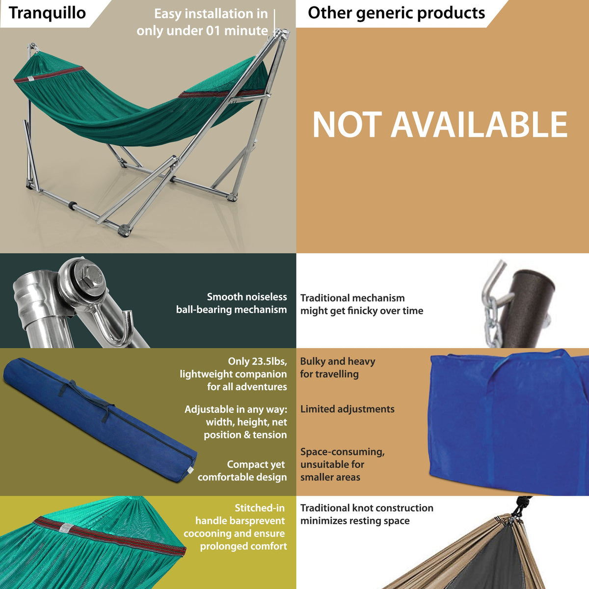 Tranquillo Original Stainless Steel Hammock Stand