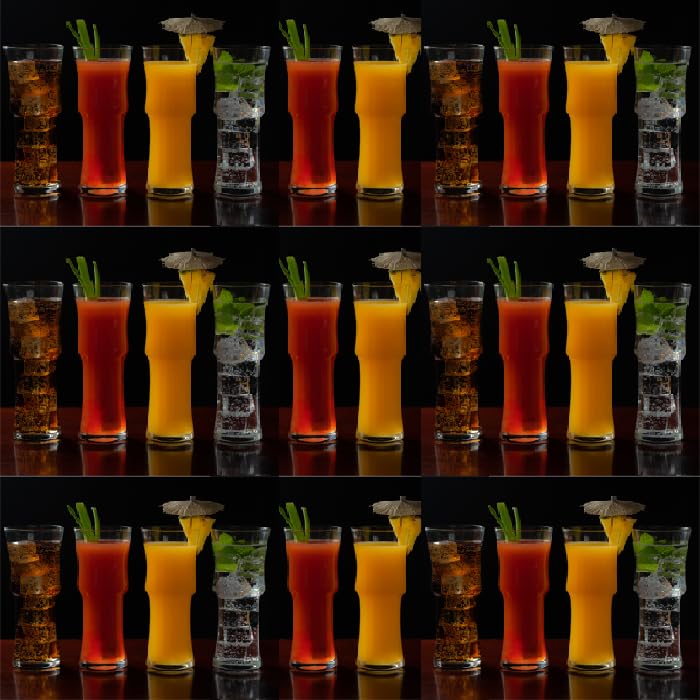 Tall Napoli Hurricane Cocktail Glasses - (15oz)