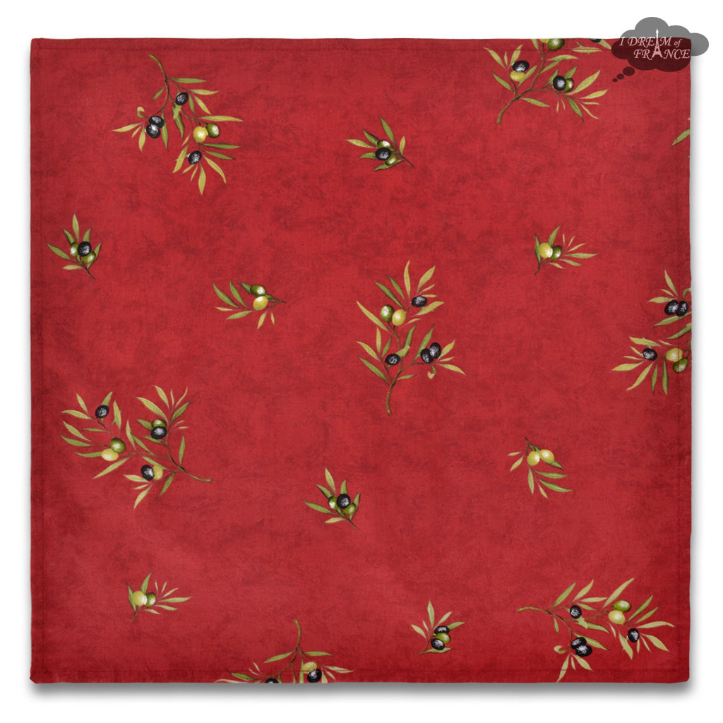 Clos des Oliviers Red Provence All-Over Cotton Napkin