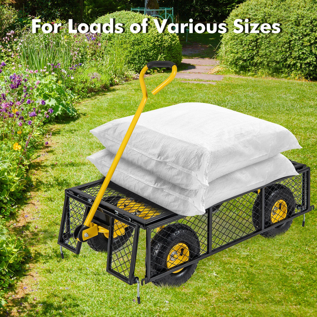 Utility Garden Wagon with 4 Removable Side Panels