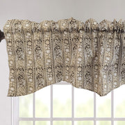 Moroccan Paisley Filigree Floral Window Curtain Valance - 18" x 52"