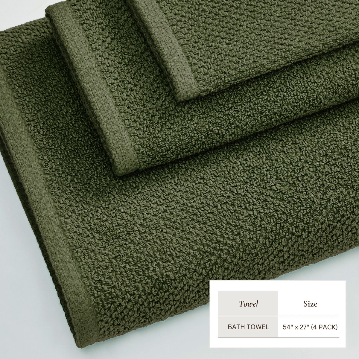 Cotton Textured Bath Towel Set - Acacia Collection