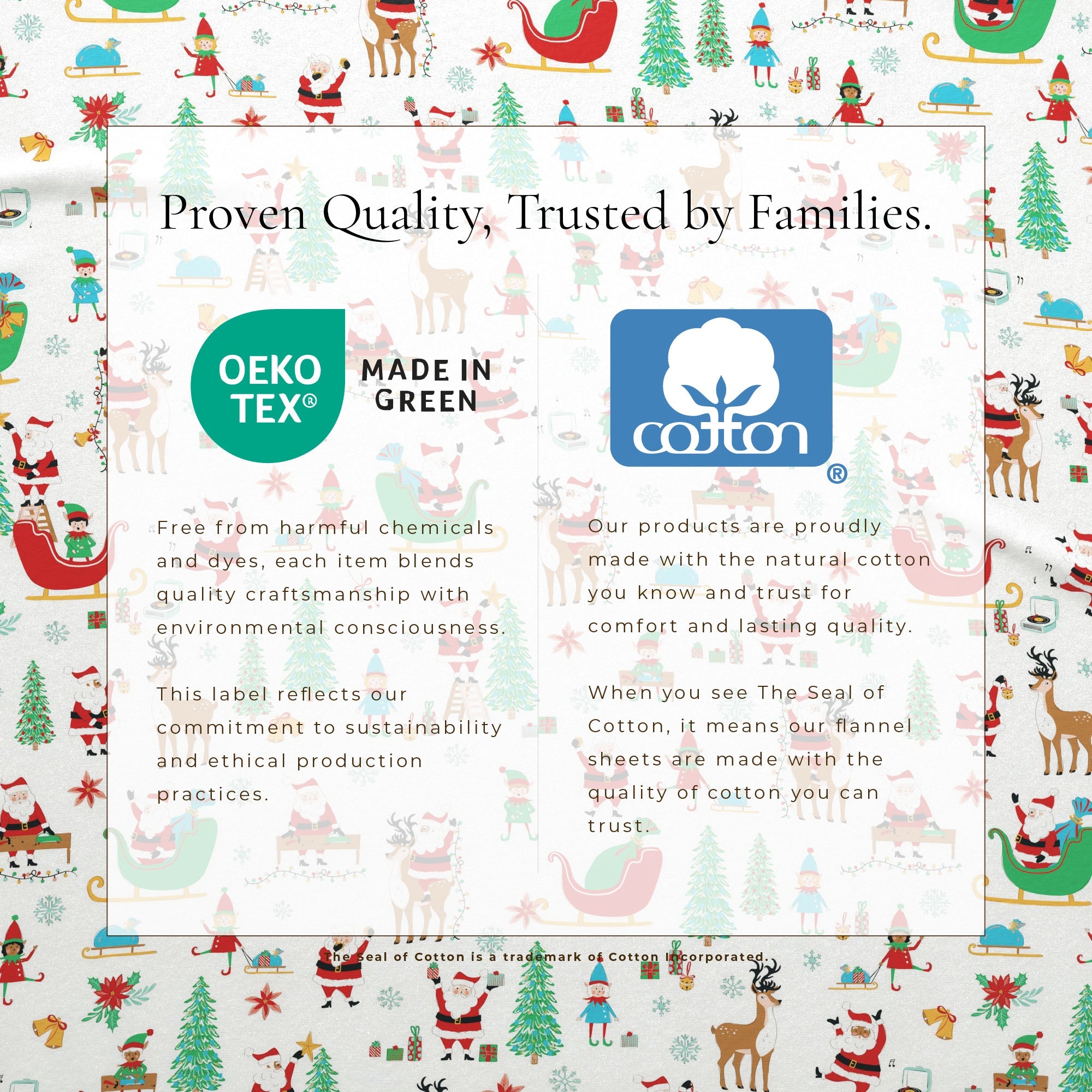 4-Piece Turkish Cotton Christmas Flannel Sheet - Whittaker Collection